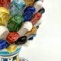 Lume Pigna ceramica siciliana Caltagirone multicolor cm 60