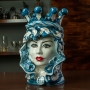 Head vase Lady ceramic italy sicilian