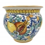 Portavaso ceramica Caltagirone Frutta cm 33