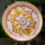 Piatto Ceramica Siciliana Ornato Bordeaux 44 cm