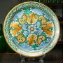 Piatto Ceramica Siciliana Ornato Verde 44 cm