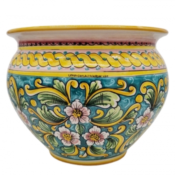 Sicilian Ceramic Red Flower Pot Stand cm 40