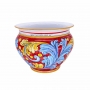 Sicilian Ceramic Red Flower Pot Stand cm 30