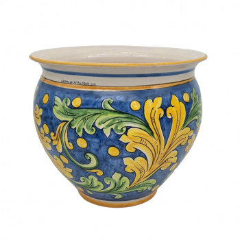 Portavaso ceramica Caltagirone cm 35 Blu