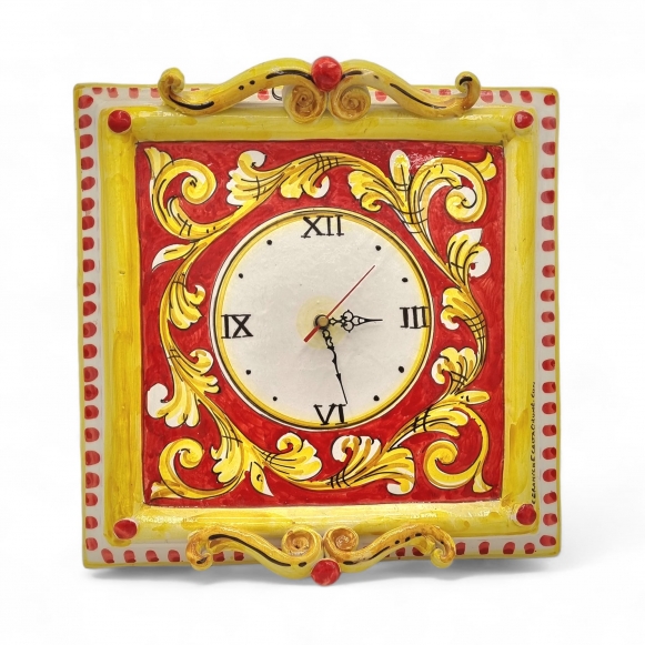 Orologio Quadro ceramica Caltagirone