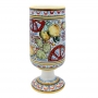 Portafiori Cilindro Sicily in Ceramica Siciliana Caltagirone H. 32 cm