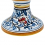 Portafiori Cilindro in Ceramica Siciliana Caltagirone Giallo Ocra Fichi d'india H. 32 cm