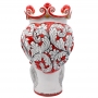 Teste di Moro siciliane in Ceramica Caltagirone Rossa Donna-Uomo cm 40