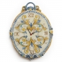 Sicilian Ceramic Yellow Wall Clock cm 55
