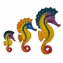 Caltagirone Sicilian Ceramic Seahorse  cm 10
