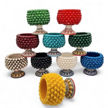 Ceramic Pine Cone cm 18 Flowerpot from Caltagirone, Sicily