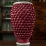 Sicilian Ceramic Pinecone Umbrella Stand from Caltagirone Bordeaux cm 50