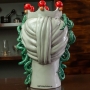 Testa moro Siciliana in ceramica caltagirone mod. Uomo Medusa cm 40