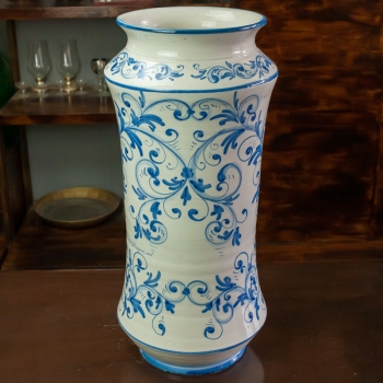Portaombrelli Alberello  in ceramica Siciliana di Caltagirone Blu Antico H. 56 cm