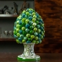 Pigne in ceramica siciliana Caltagirone Verde Foglia- Varie Dimensioni