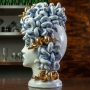 Lady Vases Sicilian Ceramic Head Caltagirone H. cm 47