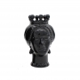 Coppia Teste Ceramica Caltagirone Nere cm 23
