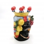 Teste di moro in Ceramica Siciliana Caltagirone Donna-Uomo Frutta cm.30