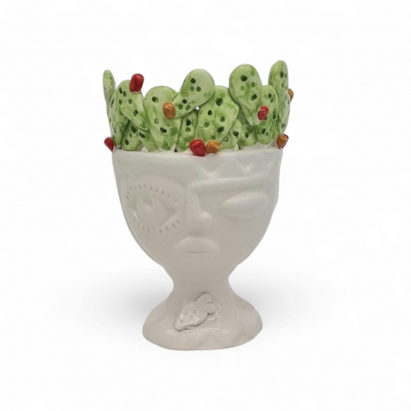 testa di moro donna in ceramica caltagirone