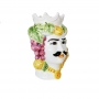 Teste di moro siciliane in Ceramica Caltagirone Donna-Uomo Frutta cm 25