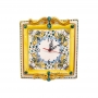 Orologio Quadro ceramica Caltagirone Giallo 30x30 cm