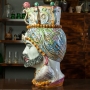 Teste di Moro in ceramica siciliana Caltagirone Impero H. 65 x L. 31 cm