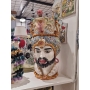 Teste di Moro in ceramica siciliana Caltagirone Impero H. 65 x L. 31 cm