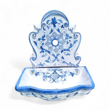 Fontana in Ceramica di Caltagirone – Modello da Parete “Blu Classico”