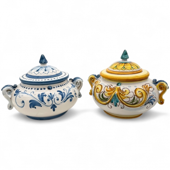 Caltagirone Sicilian Ceramic Biscuits Can