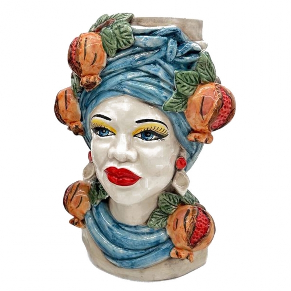 Teste di Moro in Ceramica – Con Melograni H 28 cm x L 20 cm