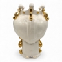 Teste di Moro in Ceramica Decorata Luxury White Gold H. 40 cm x L. 30 cm