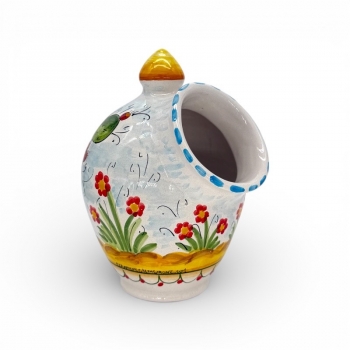 Portasale in ceramica siciliana decorato Fichi d’India – H. 23 x L. 19 cm