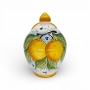 Portasale in ceramica siciliana decoro Limoni – H. 23 x L. 19 cm