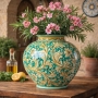 Orcio ceramica Caltagirone verde cm 40