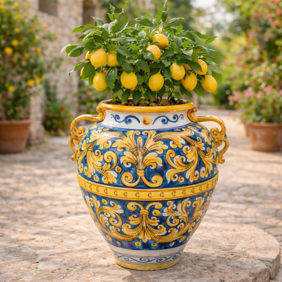 Giara Grande Ceramica cm 75 Blu Cobalto