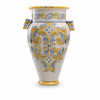 Caltagirone Sicilian Ceramic Yellow Jar cm 70