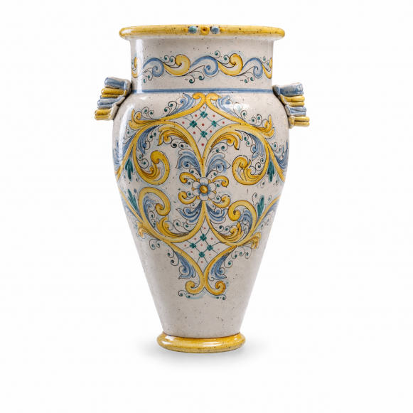 Caltagirone Sicilian Ceramic Yellow Jar cm 70