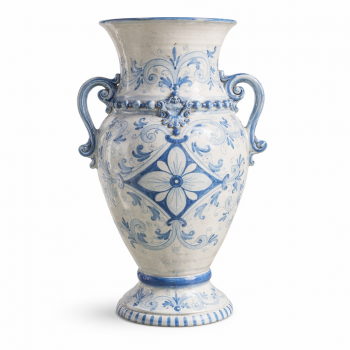 Large Sicilian Ceramic Jar from Caltagirone with Handles, 85 cm
