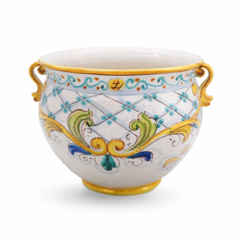 Portavaso in ceramica con manici grande