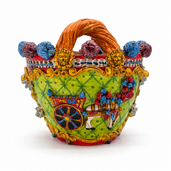 Caltagirone Sicilian ceramic Bag cm 44