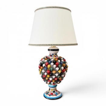 Lume Pigna ceramica siciliana Caltagirone multicolor cm 60