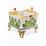 Fioriera Siciliana Decorata Fichi d'India su Piedini – Ceramica Artigianale H. 24 x L. 24 cm