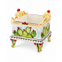 Fioriera Siciliana Decorata Fichi d'India su Piedini – Ceramica Artigianale H. 24 x L. 24 cm