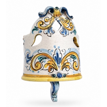 APPLIQUE VENTOLA CERAMICA CALTAGIRONE GIALLO ANTICO CM 35