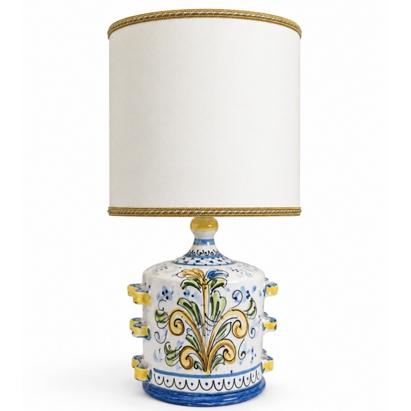 Lume in Ceramica Siciliana Decorato a Mano – H.50 cm