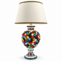 Pinecone Lamp in Sicilian Caltagirone Multicolored Ceramic, 60 cm