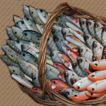 Caltagirone Sicilian Ceramic Murmus Fish cm 20