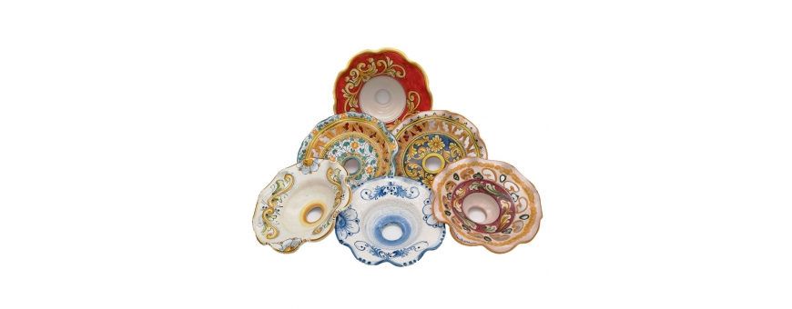 Vendita Coppe lampadari in ceramica Caltagirone - Promozioni ed offerte